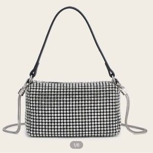 Mini Rhinestone Decor Chain Square Bag never used before from shein